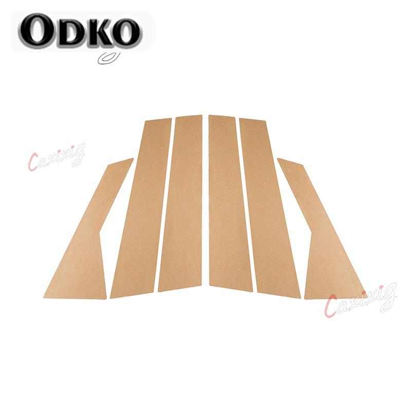 6 Pcs Car Glossy Piano Black Window Pillar Posts Door Trims Cover Sticker for VW Jetta    Auto Exterior Accessories