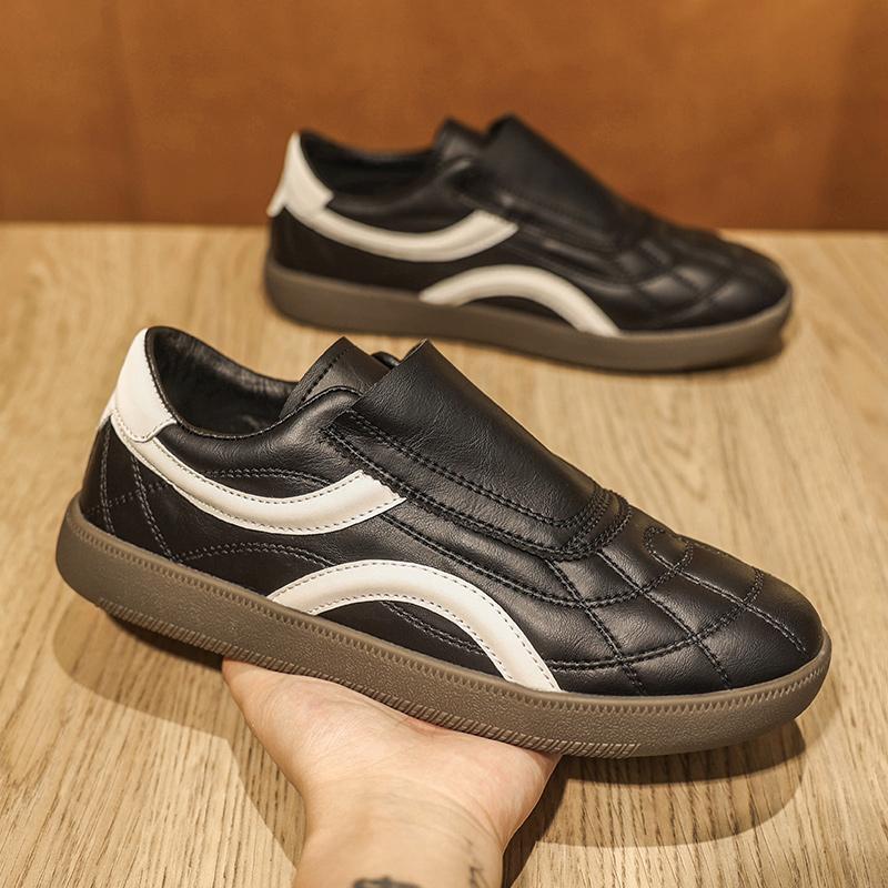 Fashion Leisure Walk Men's Leather Tenis Masculino Fashion Sneakers Comfortable Soft-soled Casual Shoes Outdoor Male Skateboard Footwear