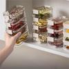 Space Efficient Spice Organiser Leakproof Stackable Container Transparent Kitchen Storage Box For Herbs Seasonings Salt