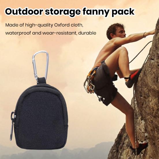 Fanny Pack Waterproof Oxford Cloth Portable Coin Purse Keychain Wallet Headset Case Camouflage Print Storage Waist Bag