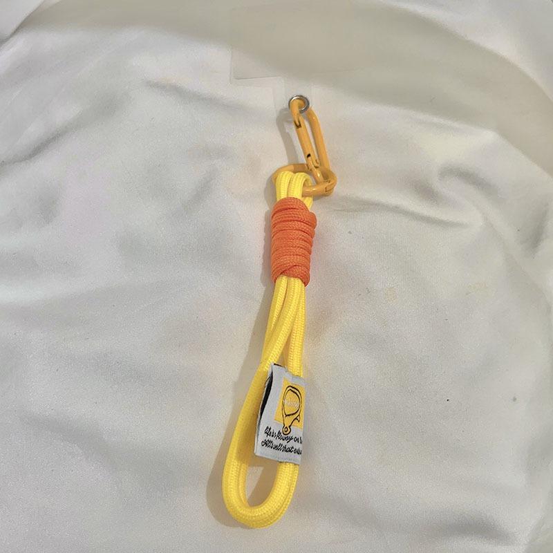 

Color Combination Short Mobile Phone Lanyard Can Be Portable Anti-release Rope Hanging Wrist Pendant Clip Hanging Decoration жёлтый