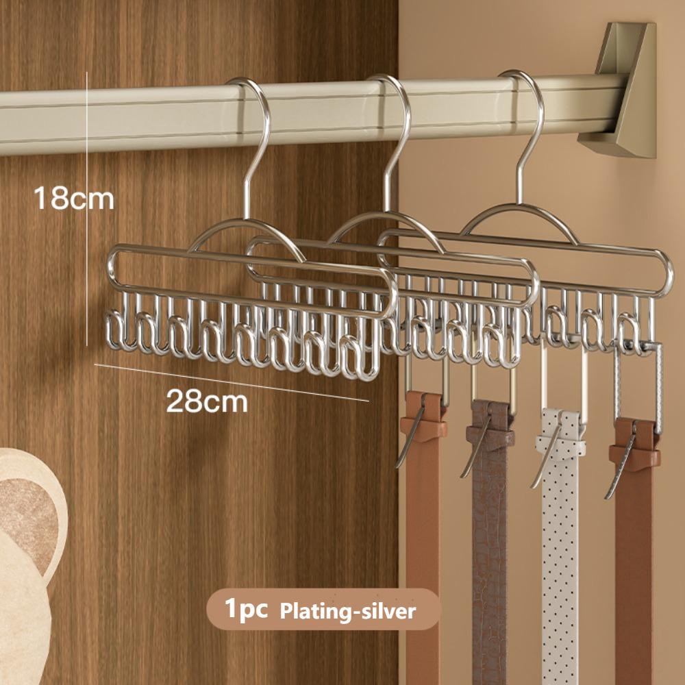 8 Hooks Underwear Storage Hangers Non Slip Space Saving Tie Hats Organizer Rack Metal Wardrobe Clothing Storage Bra Hanger Home