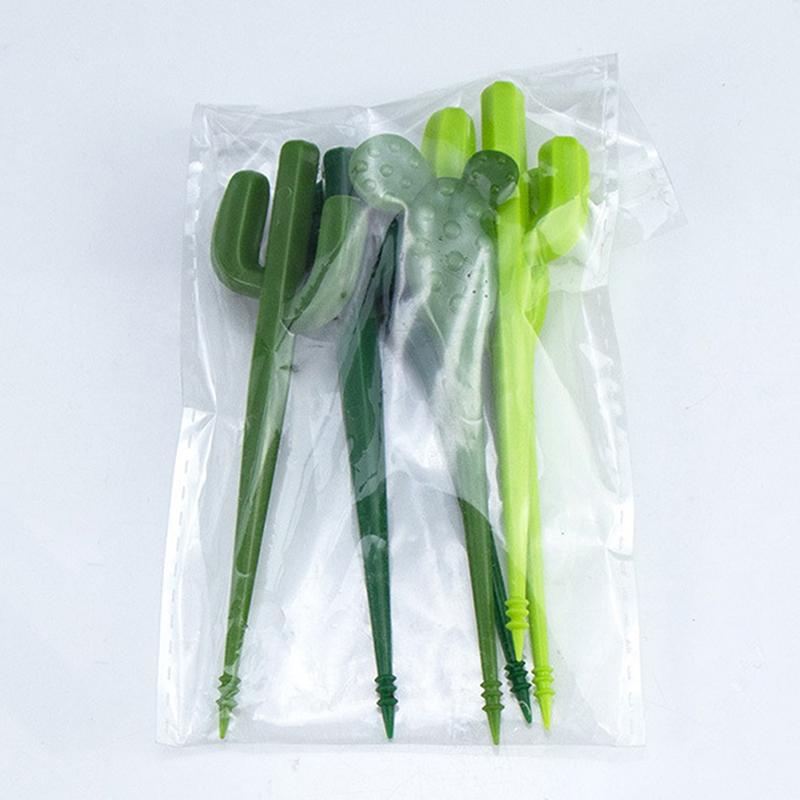 6 Pcs Mini Cactus Food Pick Kid Food Fruit Fork Bento Box Decor Reusable