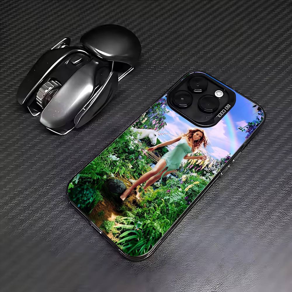 M-Mariah carey wallpaper  Phone Case For iPhone17,16,15,14,13,12,11 Plus,Pro Max Colored Silver Plated Inside Cover