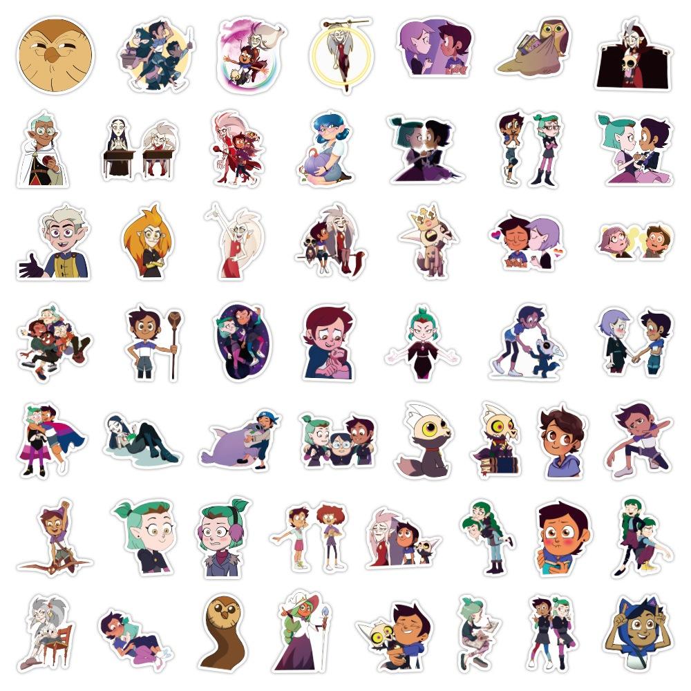 10/50Pcs Cartoon Animated The Owl House Stickers Graffiti Stickers for DIY Luggage Laptop Skateboard Motorcycle Bicycle Stickers