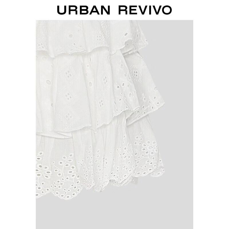 UR2026 Women's Embroidered Tiered Mini Skirt