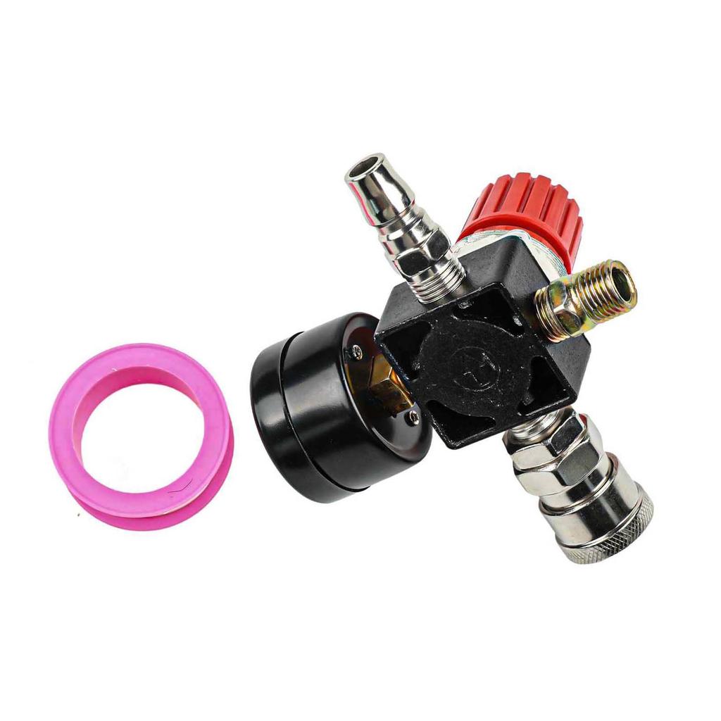 1/4 Air Pressure Regulator Pressure Reducer Pressure Control Valve With Pressure Gauge 175PSI For Air Compressor Pressure Switch