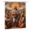 Worshiping Jesus Shower Curtain Bathroom Polyester Waterproof Bath Curtains With Hooks