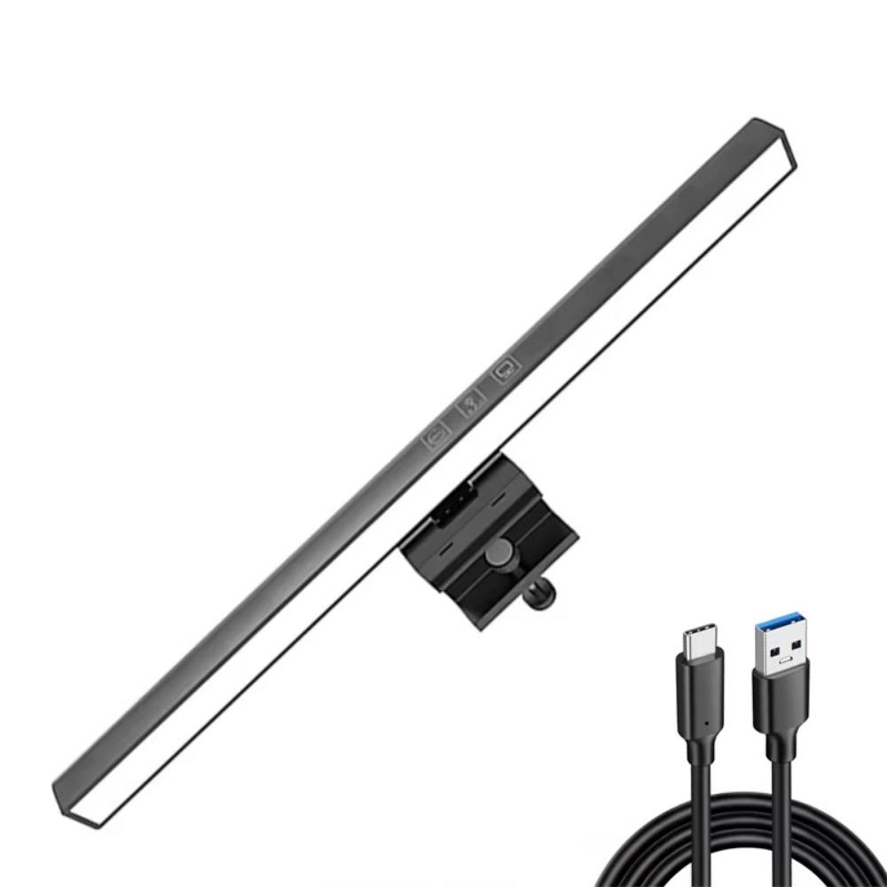 

Защита глаз Световая панель для экрана компьютера Бесступенчатое затемнение Клипсовый светильник для ноутбука Общежитие Black 50cm