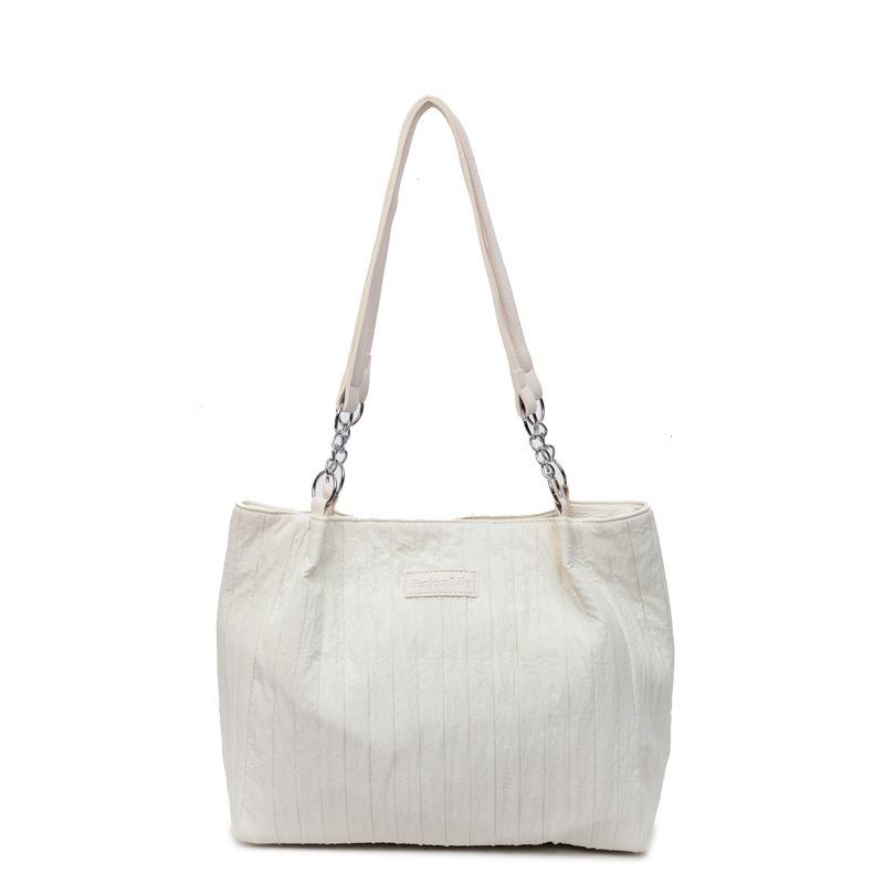 Summer new large-capacity shoulder bag women's casual versatile canvas bag college student portable class tote bag