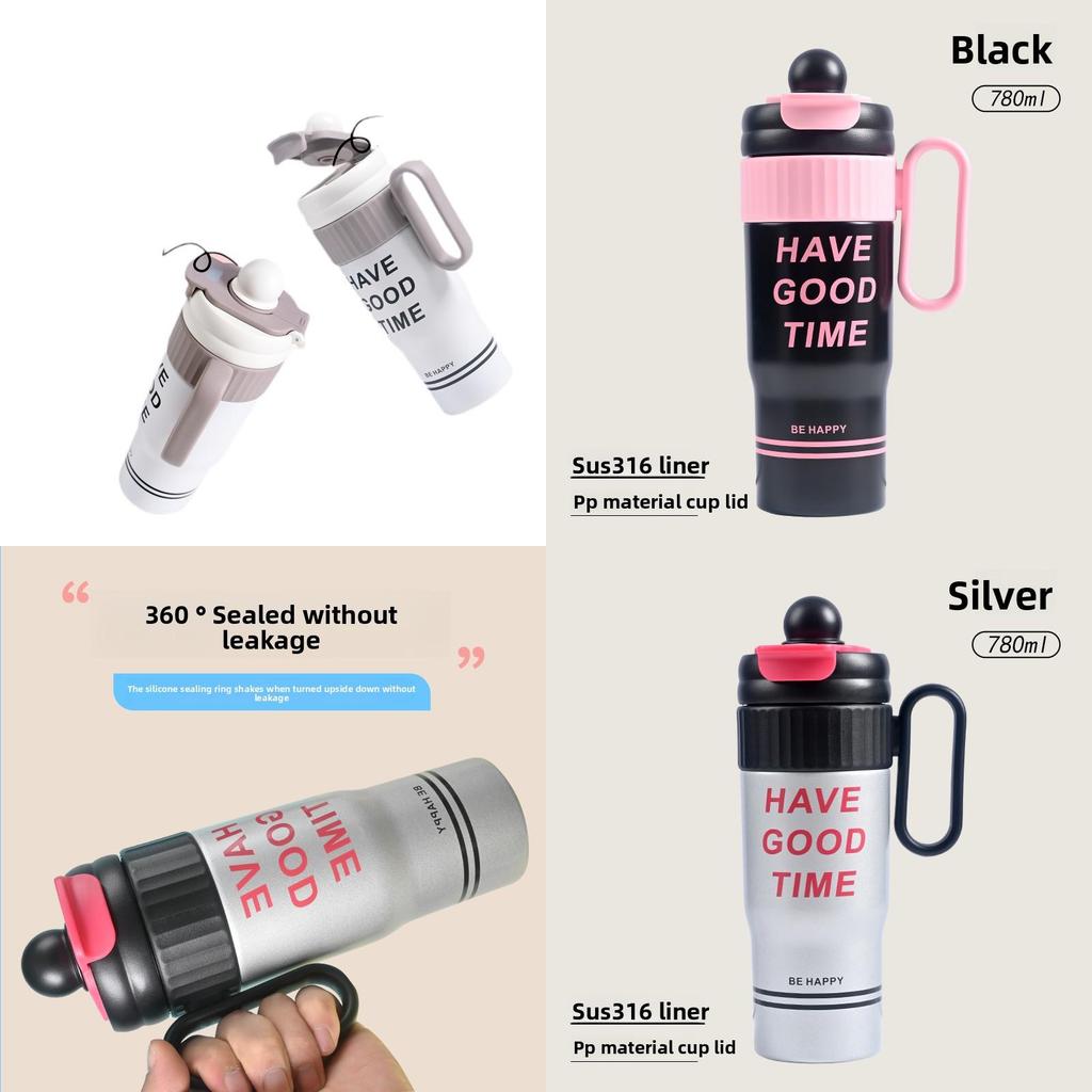 Flower Language Double Drink Insulated Bottle With Vacuum Technology For Office And Travel