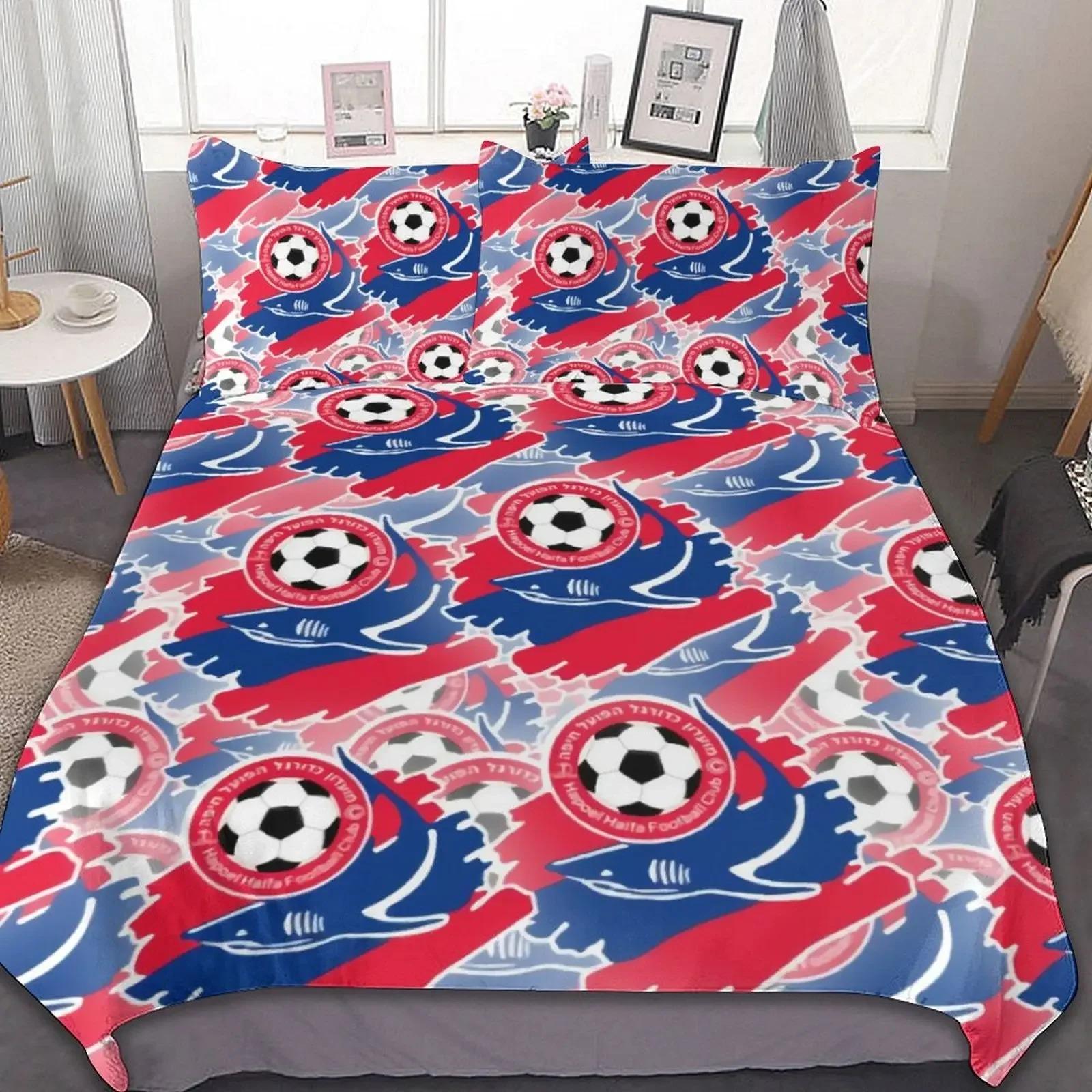 

Комплект постельного белья Hapoel Haifa с 3D-печатью, пододеяльник, постельное белье, односпальное, двуспальное, размера King Size, пододеяльник, домашний текстиль EU Single 135x200cm