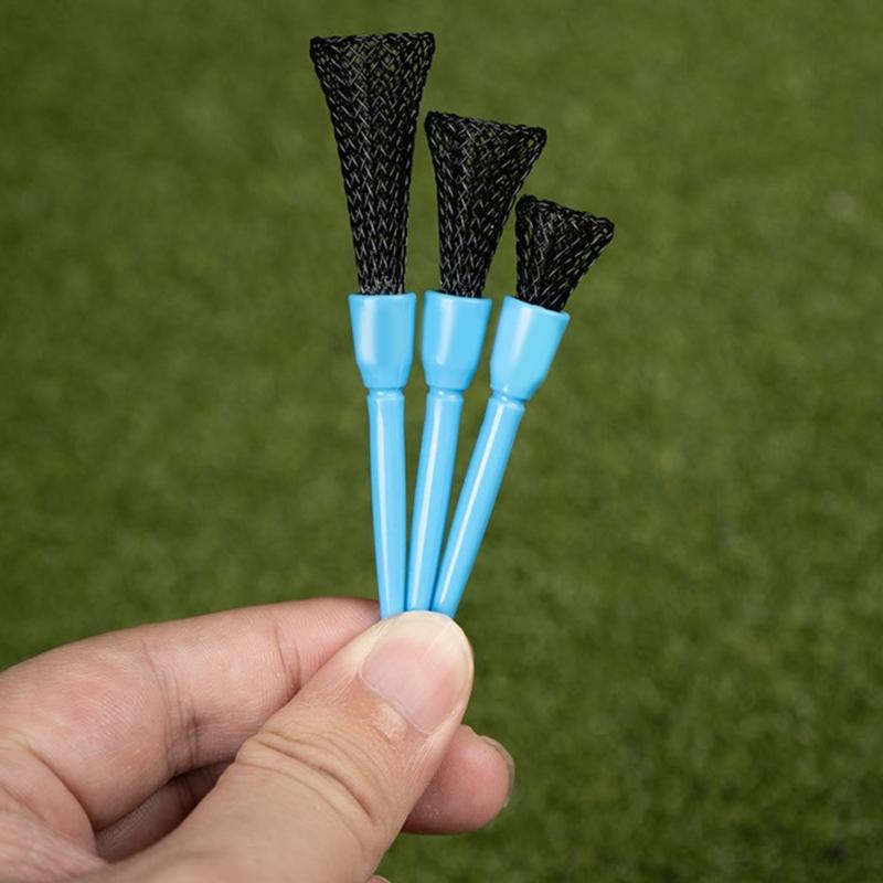 3Pcs Golf Tees Flexible Soft Net Head Design Adjustable Height Stable Base Structure For Professional Ball Positioning