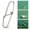 100PCS High Strength Fishing Safety Snaps Stainless Steel Fishing Cross Lock Snaps  Bass Fishing