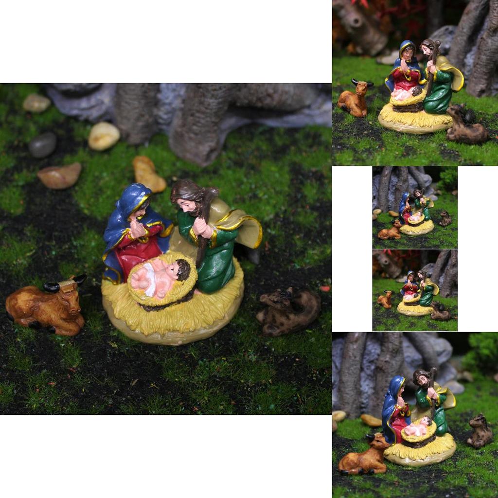 Resin Christmas Scene Figurines With Style Family Set For Holiday Decorations
