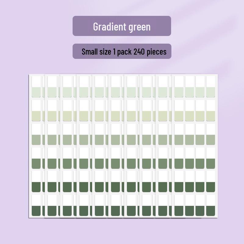 Gradient Index Tabs: Transparent Sticky Notes with Writable Labels and Strong Adhesive
