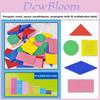 Wooden Geometric Shapes Set For Elementary Math Learning With 50 Pieces For Classroom Use