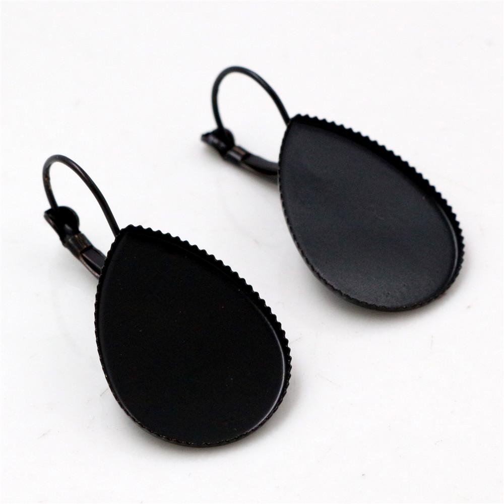 18x25mm 10x14mm 13x18mm 10pcs 8 Colors plated French Lever Back Earrings Blank/Base,Fit Drop glass cabochons;Earring bezels