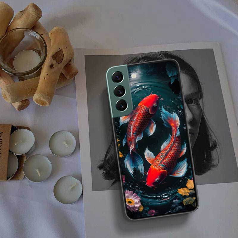 Majestic Koi Fish Phone Case For Samsung Galaxy S22 S25 Ultra S21 S10 Plus S26 Edge S20 S23 S24 FE Cover Silicone Soft TPU C