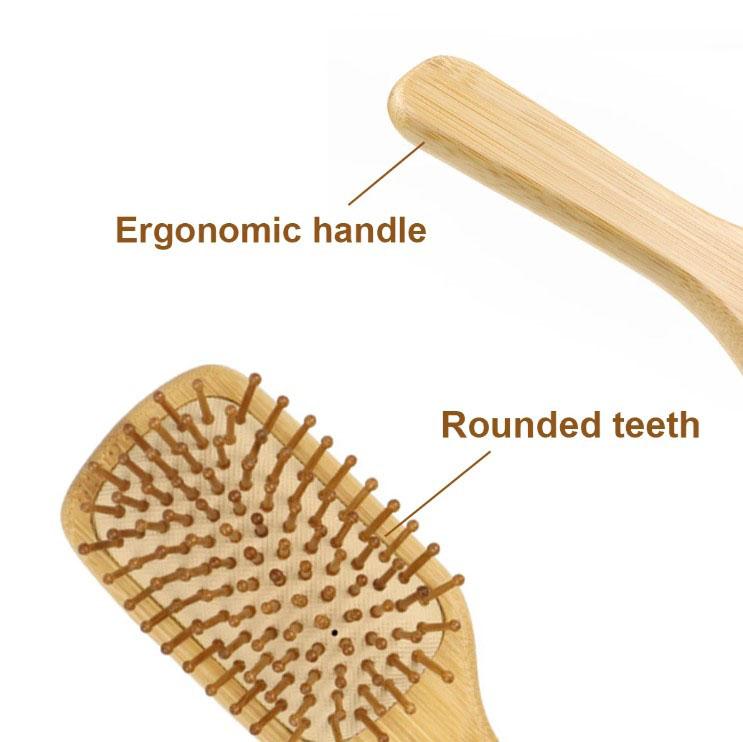 Natural Bamboo Wooden Hair Brush Comb Massage Scalp Health Airbag Hair Comb