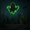 Halloween Green Light Ghost Pvc Wall Sticker Modern Minimalist Home Decoration
