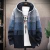 Men's Plush Hooded Cardigan Sweater - 2021 Collection, Thick & Large Size
