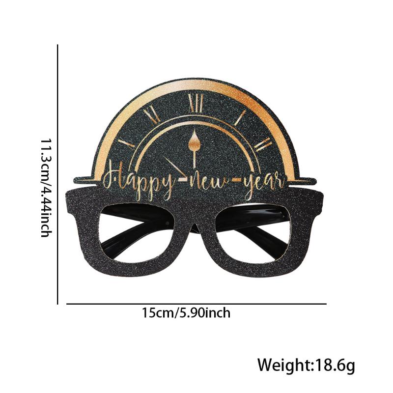 2026 Neujahr Schwarzgoldene Brille Silvester Themenparty Dekoration Brillengestell Weihnachtsgeschenk