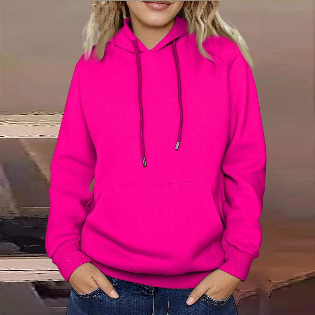 Women's Long Sleeve Oversized  Oversized Drop Shoulder Sleeves Women's Hooded Plush Sweatshirt