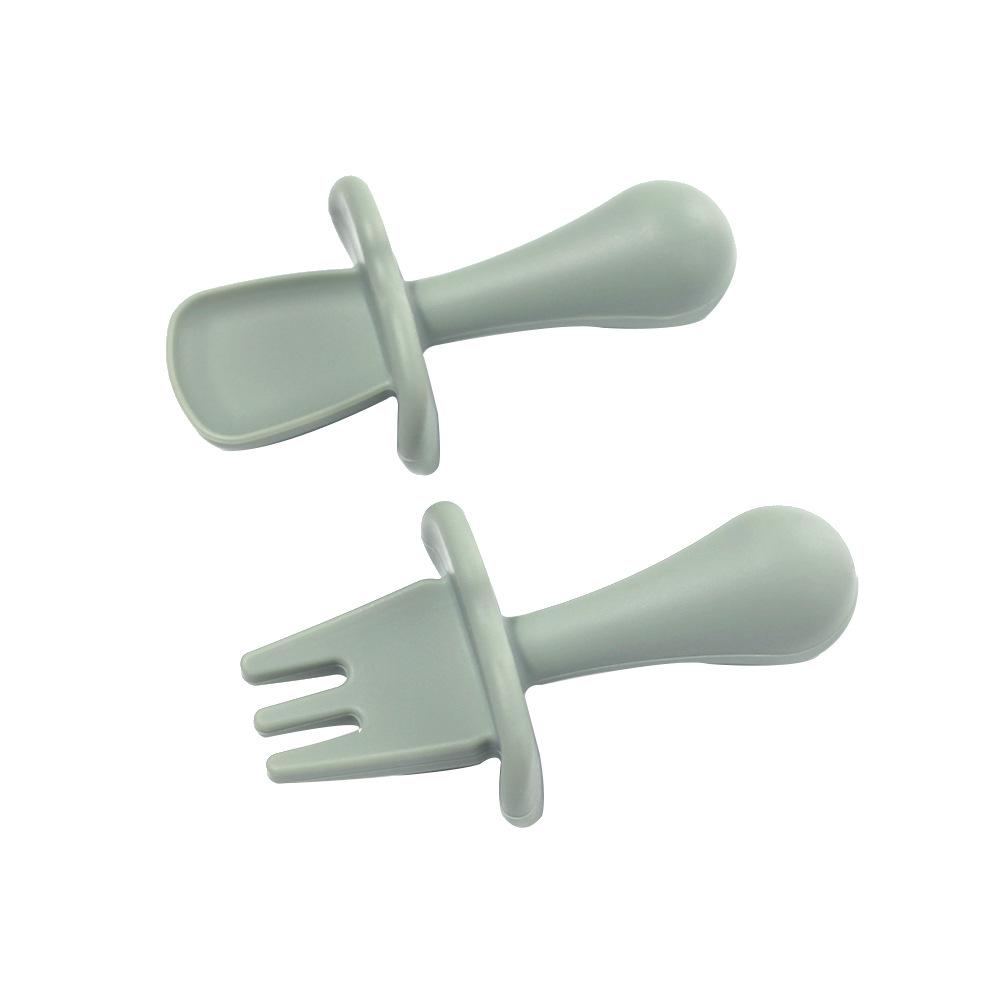 Silicone Baby Feeding Spoon Set - Soft-Head Training Spoons for Infants