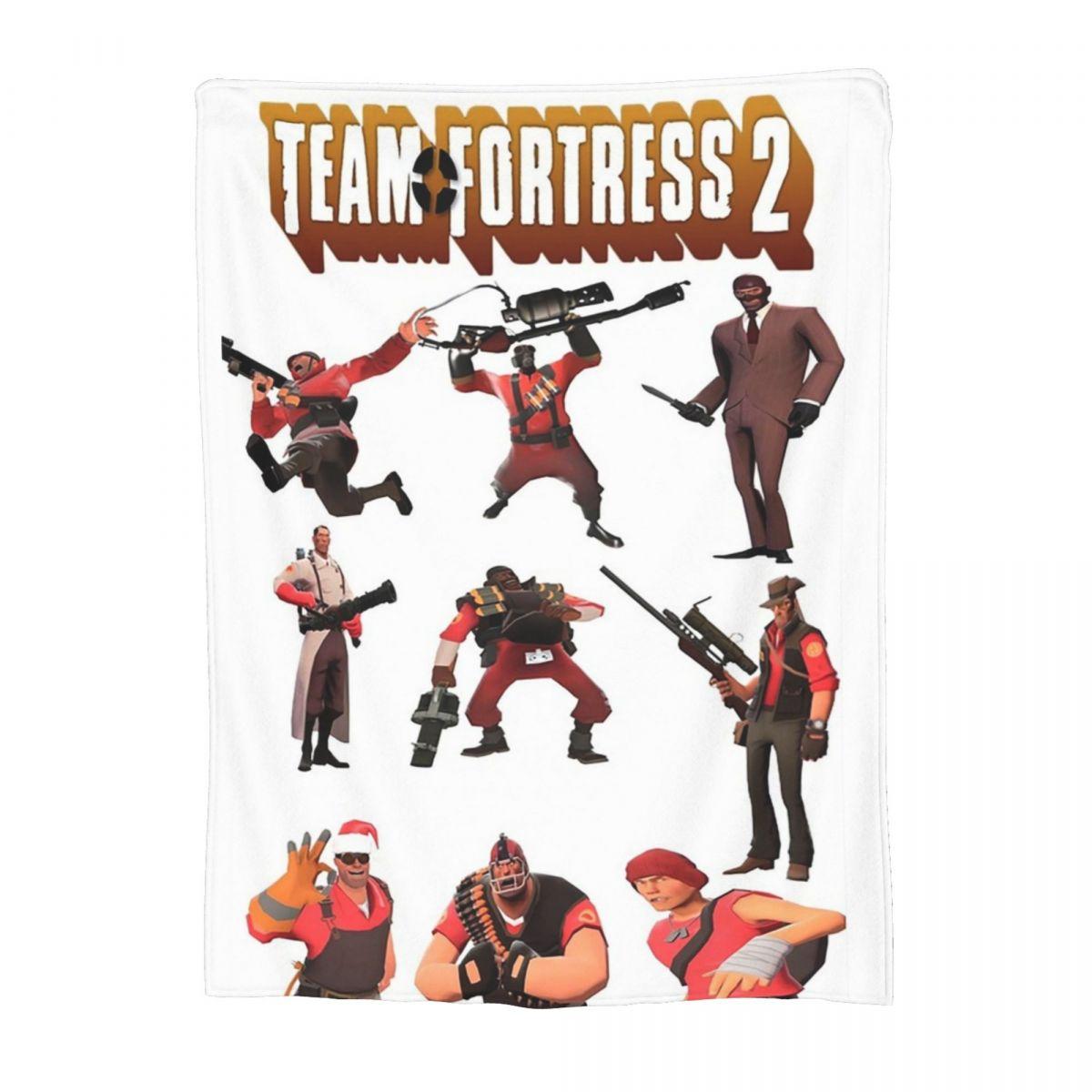 

Team Fortress 2 TF2 Пледи з логами Фланелеві портативні пледи для дивана ліжка подорожей покривала ковдри 50x60in