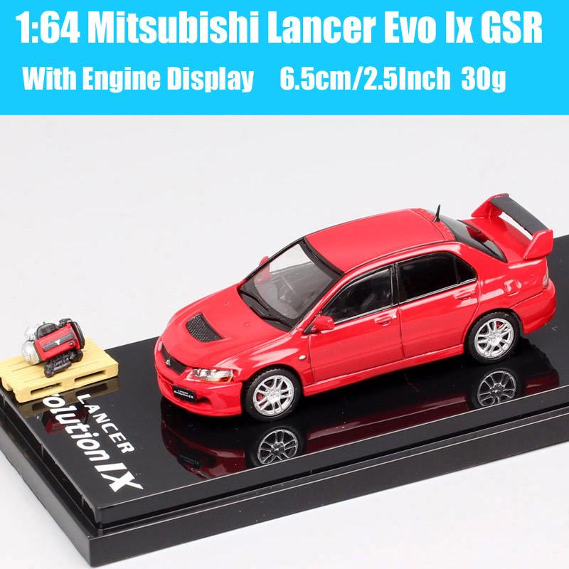 Hobby Japan 1/64 Scale Mitsubishi Lancer GSR RS Evolution EVO IX VII IV VIII Ralliart Rally Car Model Diecasts Toy Vehicles HJ64