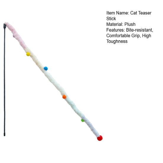 Durable Long Handle Comfortable Grip Cat Toy Playing Teaser Wand Pet Supplies