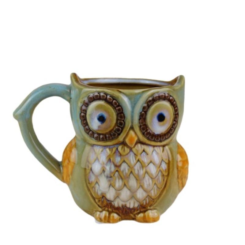 Hi Ceramic Owl Water Cup Mug Beer Cup Home Decoration