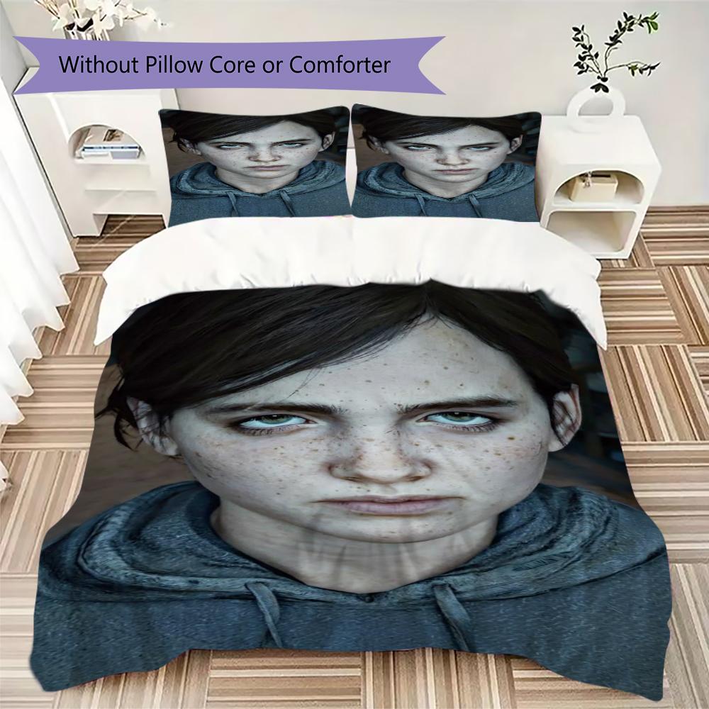 Ellie Williams Game Pattern Bedding uilt Set uilt Cover Pillowcase Home Decoration Birthday Gift (1 * duvet cover + 2 * pillowcase  without core)42