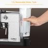 Biolomix 7008 Stainless Steel Espresso Coffee Machine,20Bar Pressure,1450W,Pressure Gauge,Milk Frother Steam Wand,Tank for Home Latte Cappuccino