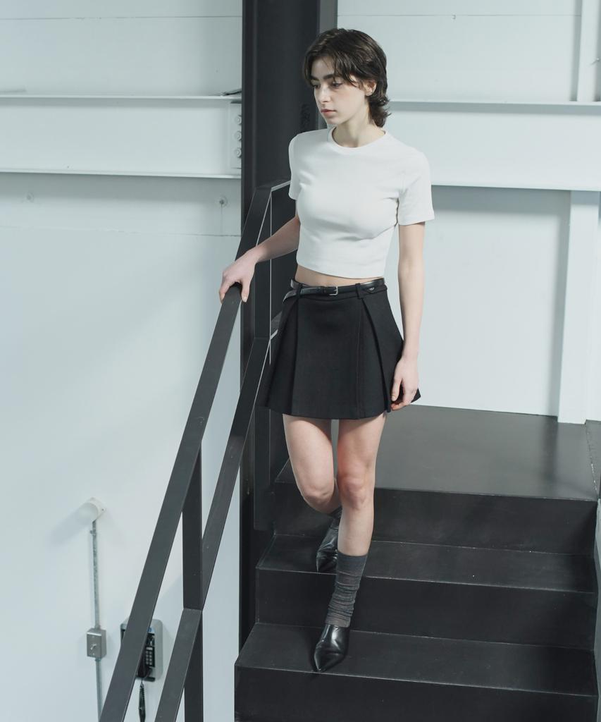 DENOAH Pring Crop Short Sleeve Tee (White)