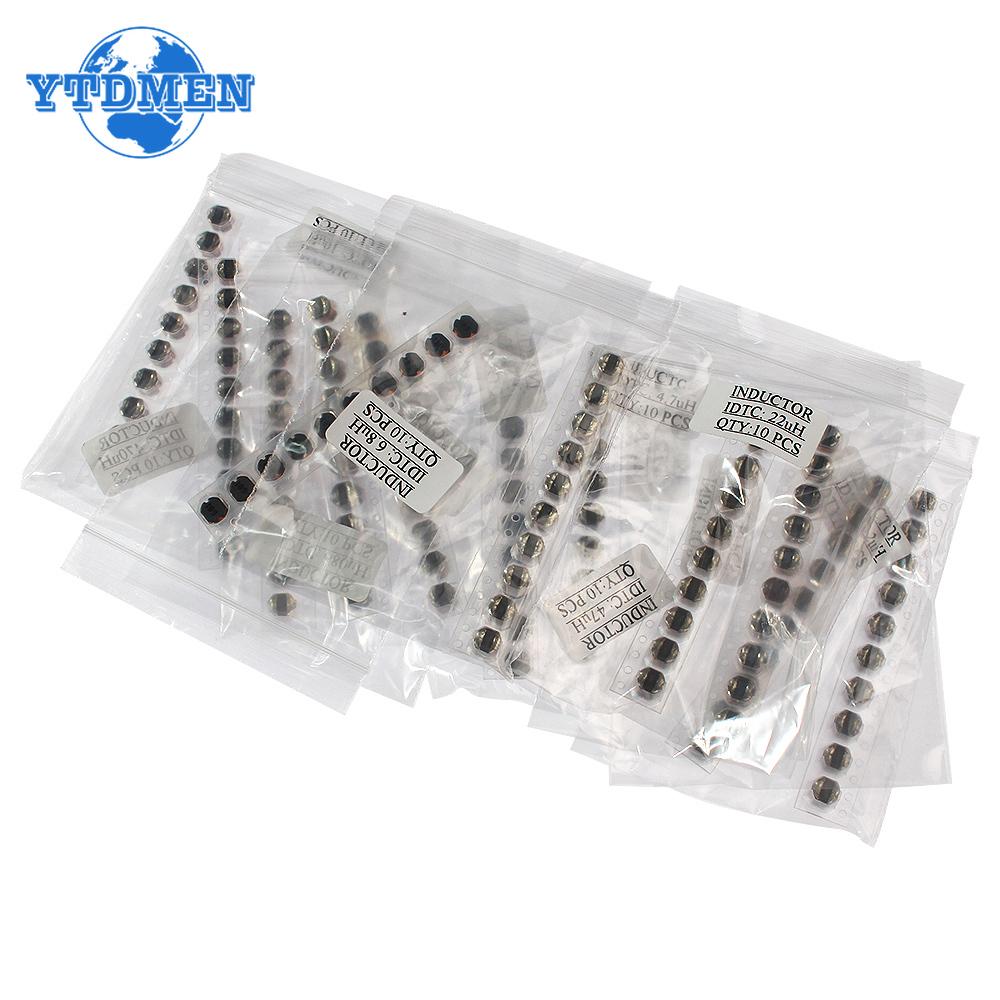 130PCS SMD CD54 Power Inductor Kit 2.2uH~680uH 13 Types CD54 Inductor Assortment Set High-Quality Diy Electronics with Box