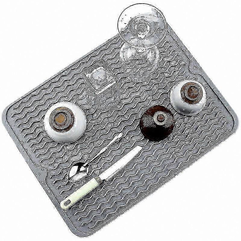 Heat-Resistant Non-Slip Silicone Mat for Dish Drying and Drainage Protection Placemat