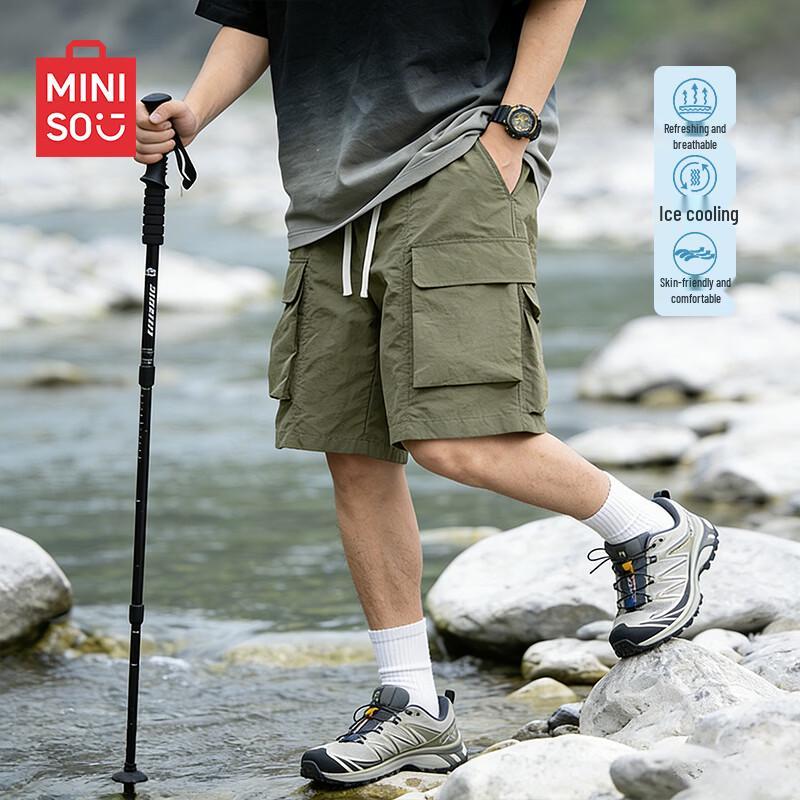 MINISO Men s American Style Techwear Cargo Shorts 4XL