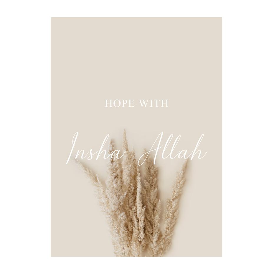 

Исламский Бисмиллах Пампас Трава Бежевый Бохо Плакаты Настенное Искусство Холст Картины Печать Картины Гостиная Интерьер Домашнего Украшения 21x30cm No Framed