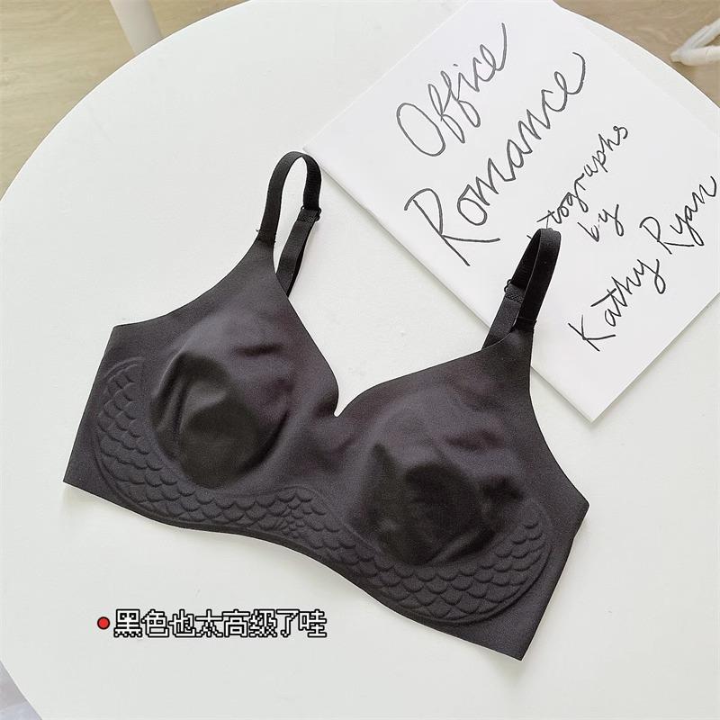 Original cool underwear women's big breasts show small breasts summer ultra-thin bra seamless rabbit ears anti-sagging bra