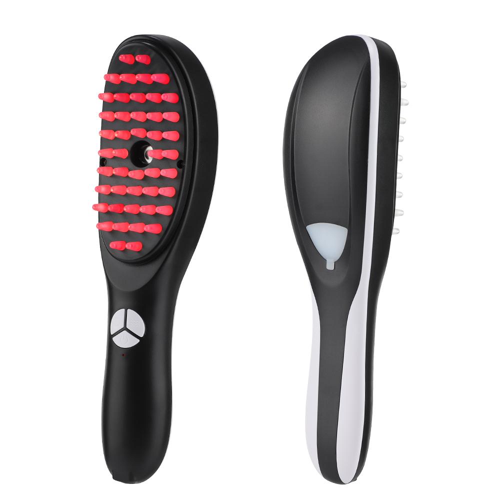 Electric Spray Massage Comb with LED - Vibration Head Massager Brush for Hair Growth Anti-Hair Loss Scalp Liquid Atomizing Comb