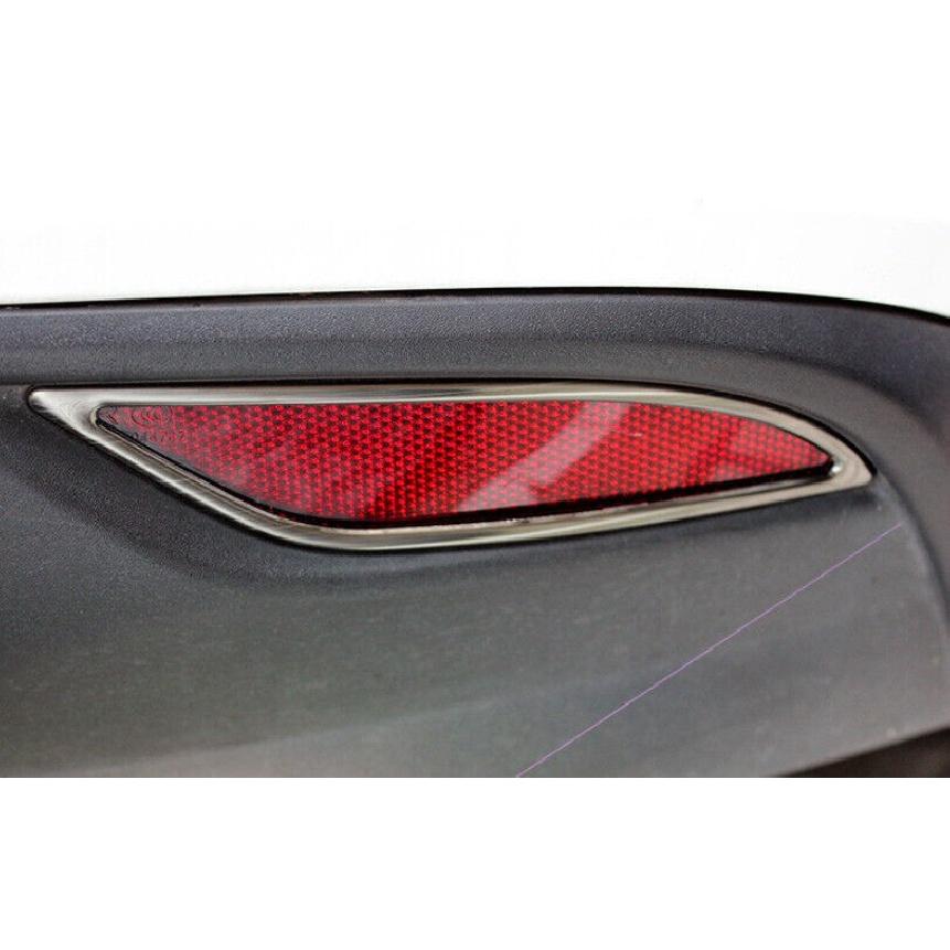 Frame Trim Black Titanium 2PC Rear Fog Light Lamp For Chevrolet Malibu 2016-2018