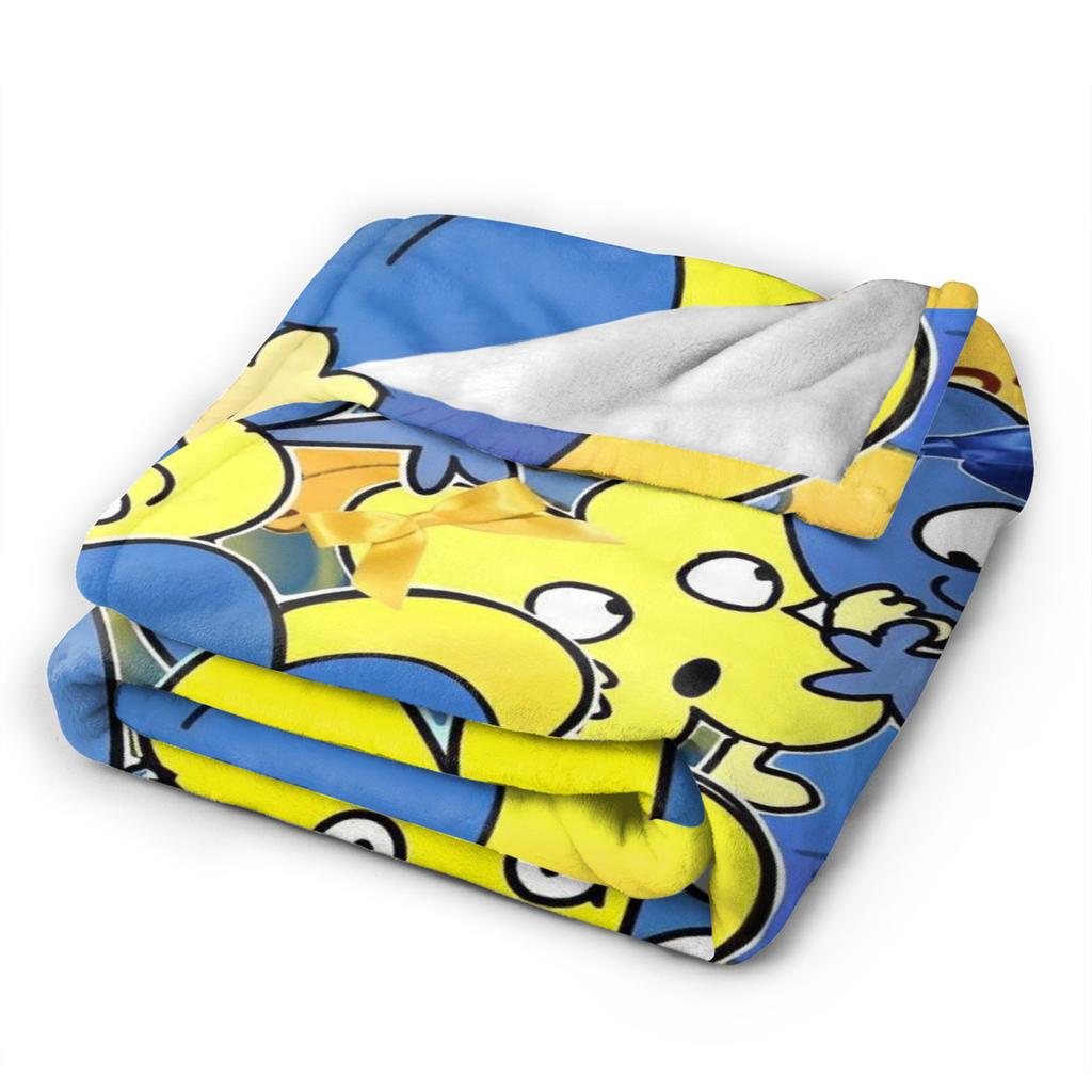 Cartoon Blankets Fleece Spring/Autumn Bfdi Breathable Lightweight Thin Throw Blanket for Home Car Bedspreads