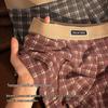 Men's Modal Cotton Antibacterial Retro Plaid Boxer Briefs 3-Pack