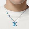 Louis Vuitton Yayoi Kusama Collaboration Series Lv Pumpkin Metal Necklace Men Necklace Blue M01093