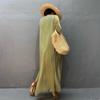Kaftan Strand Langes Kleid Frau Plus Größe Solide Baumwolle Fledermaus Ärmel Bademode 2022 Badeanzug Cover Ups
