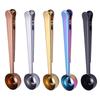 Stainless Steel Coffee Spoon with Clip Coffee Weighing Measuring Spoon Barista Coffee Accessories Scoop Spoon