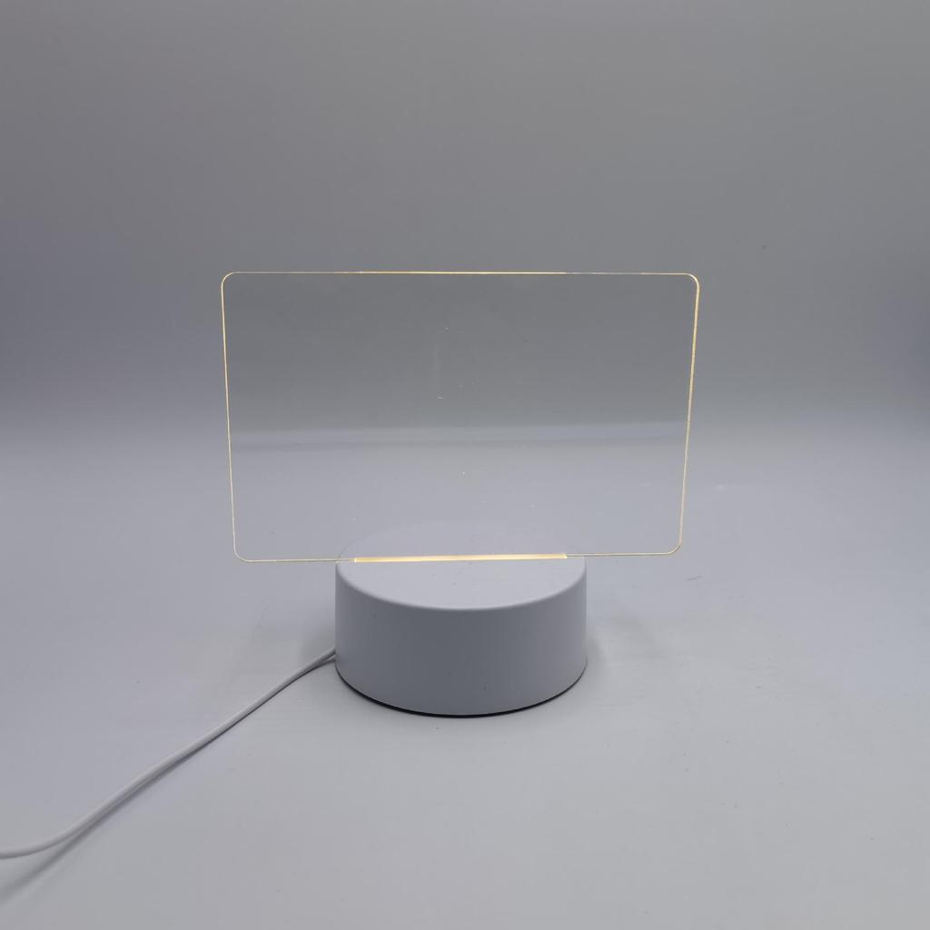 3D Acrylic LED Handwriting Tablet Night Light with Erasable Glow Message Board