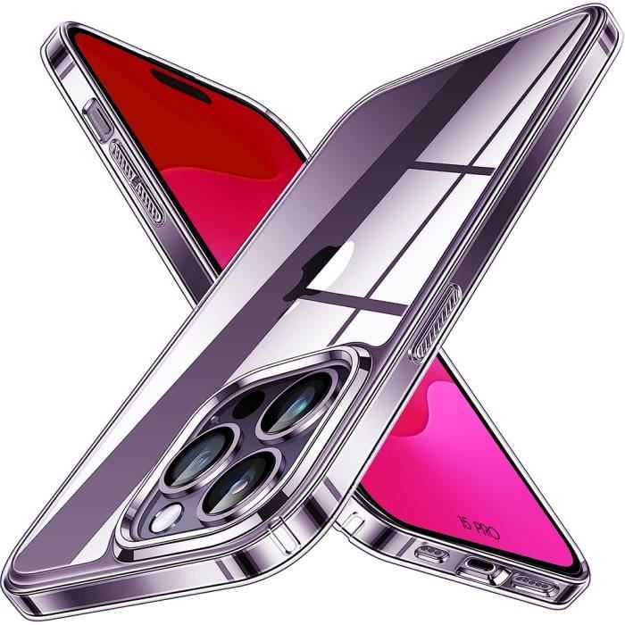 Coque de Protection - BOOLING - pour iPhone 15 Pro - Souple - Transparent - Antichoc